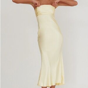 Leslie Women's Yellow Maxi Dress